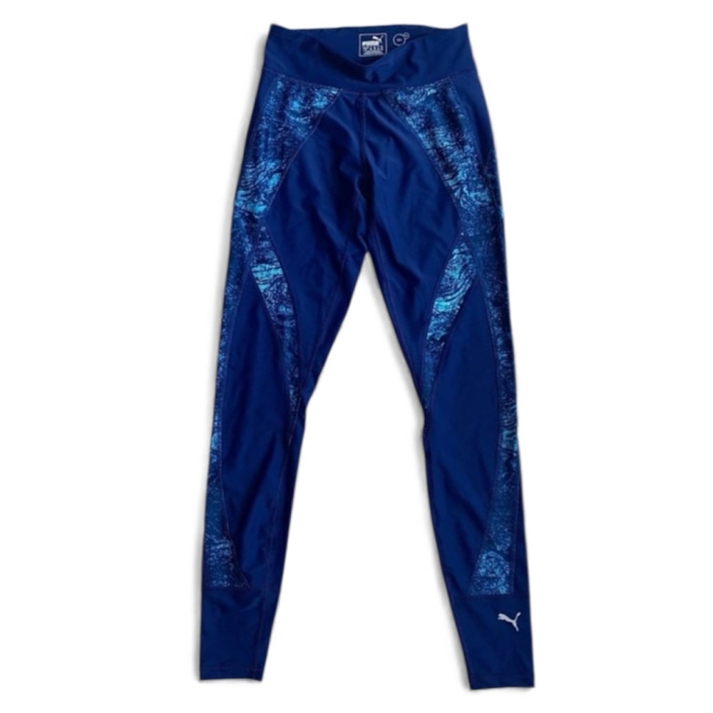 PUMA Women’s Active Leggings Blue Dry Performance S Stretchy Workout Yoga Run
